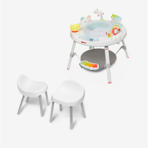 Skip Hop 3-Stage Activity Center and Kid Chairs Bundle - Silver Lining Cloud