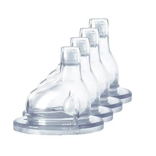 Pura Kiki XL Sipper Spouts - 100% Medical-Grade Silicone, Anti-Colic, Non Plastic Suitable for Babies, Kids, Toddlers, Preschoolers - 4-Pack