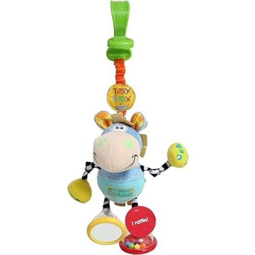 Playgro Dingly Dangly Clip Clop - Melodic Infant Rattle Toy for 0+ Months with Stroller Clip, Car Seat Charm, & Crib Hanger - Engaging Developmental Fun for Newborns - Hanging Toys for Babies
