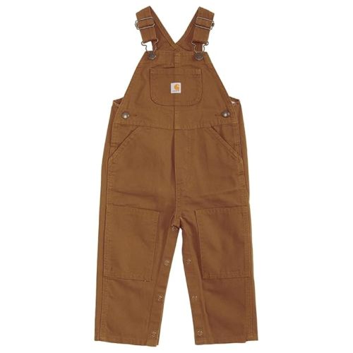 Carhartt Baby-boys Infant Washed Duck Bib Overall, Brown, 3 Mo.