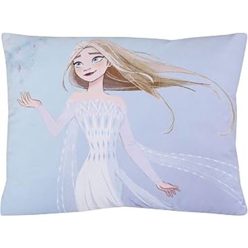 Disney Frozen Winter Cheer Lavender, Aqua and White Elsa Decorative Toddler Pillow