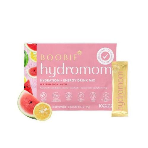 Boobie HydroMom Electrolyte Drink Mix Mineral Supplement Powder - 10ct - Watermelon Yuzu