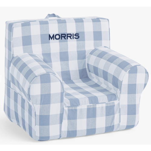 Kids Anywhere Chair®, Chambray Blue Twill with Buffalo Check
