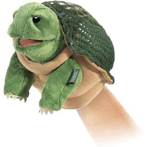 Folkmanis Little Turtle Hand Puppet, Green