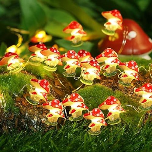 Coquimbo Mushroom Lights Room Cottagecore Decor: Christmas Stocking Stuffers Gifts for Teen Girls Boys, 10FT 30LED Fairy Lights Battery Operated Cute Mushroom Lamp Decorations for Bedroom Dorm Wedding