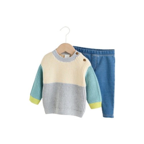 Colorblock Sweater & Leggings Set