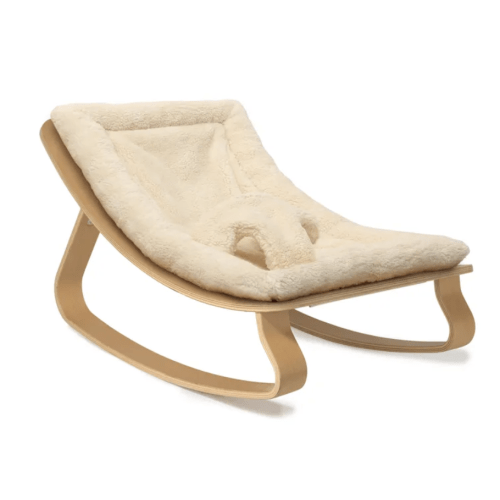 Levo Beech Wood Baby Bouncer | Ecru