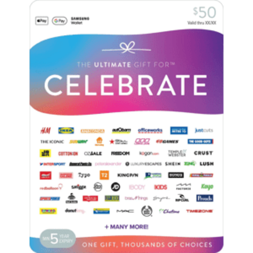 The Ultimate Gift for Celebrate $50 Gift Card