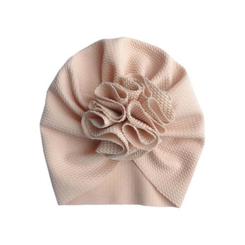 Newborn Baby Headwrap with Soft Stretchy Fabric and Flower Accent