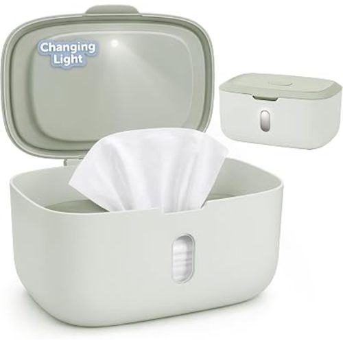 Jool Baby Wipes Dispenser – Built-in Changing Light (Sage)