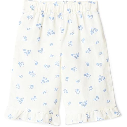 Amazon Essentials x Sofia Grainge Toddlers and Baby Girls' Cotton Linen Wide Leg Pull-on Pant with Ruffles