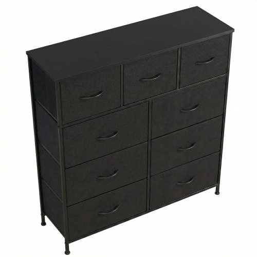 Alvantor Tall Dresser Fabric Storage Tower ,Wooden Top for Kid Room, Closet, Entryway, Nursery