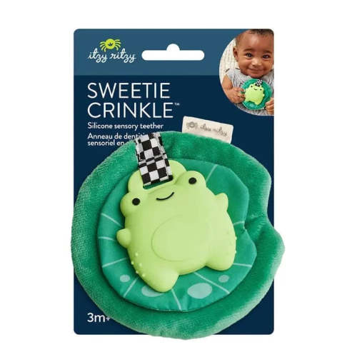 Sweetie Crinkle™ Sensory Teether - Freddie the Frog | Itzy Ritzy