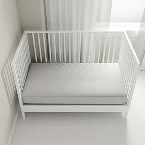 QuickZip Crib Sheet Set - Faster, Safer, Easier Baby Crib Sheets - Includes 1 Wraparound Base & 1 Zip-On Crib Sheet - Misty Gray 100% Cotton - Fits All Standard Crib Mattresses