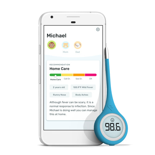 Kinsa Quick Care Smart Oral Thermometer for Adult Digital Health & Fever