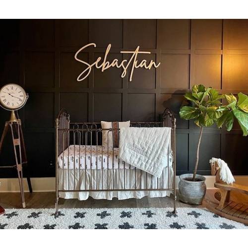 Custom Wooden Name Sign: Nursery Wall Decor, Baltic Birch