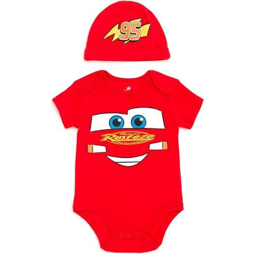 Disney Cosplay Baby Bodysuit and Hat Set Newborn to Infant Sizes (Newborn - 24 Months)
