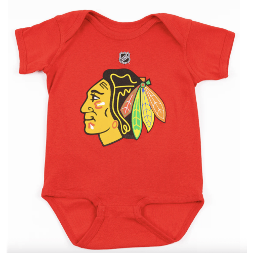 Newborn Chicago Blackhawks Primary Logo Short Sleeve Creeper