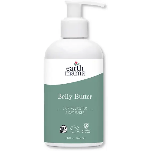Earth Mama Belly Butter, Maternity Moisturizer for Dry Skin | Lotion for Pregnancy and Postpartum Recovery Self Care, Body Cream with Aloe, Fragrance Free, 8-Fluid Ounce