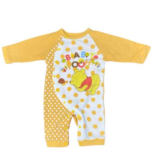 Vintage Y2K 00s Disney Winnie the Pooh Baby Pooh Romper Sz 3-6mo