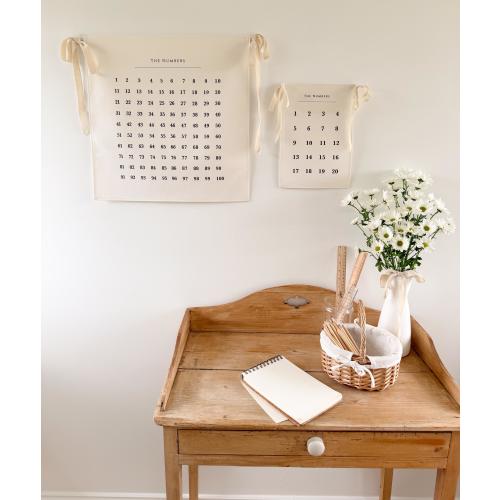 Organic Cotton 123 Number Banner: Montessori Educational Wall Hanging
