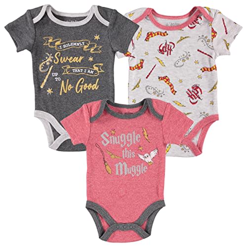 Harry Potter Baby Boys’ Short Sleeve Bodysuit Multipack Gift For Baby Girl or Boy Baby Clothes