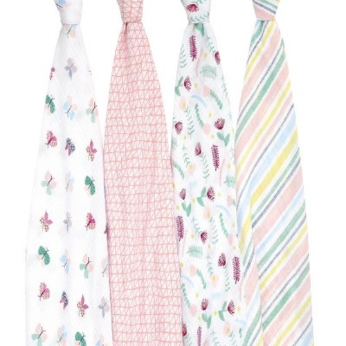 aden + anais essentials Muslin Swaddles - 4pk