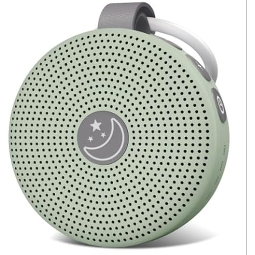 Mini Sound Machine Portable Baby White Noise Machine Brown Noise Machine 30 Soothing Sounds for Kids Adults Auto-Off Timer 32 Volume Levels Battery Sleep Machine for Home Office Privacy