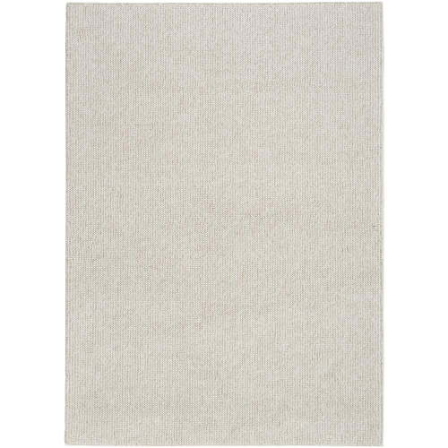 Nourison Textured Home 5'3" x 7' Ivory Beige Area Rug, Contemporary Design