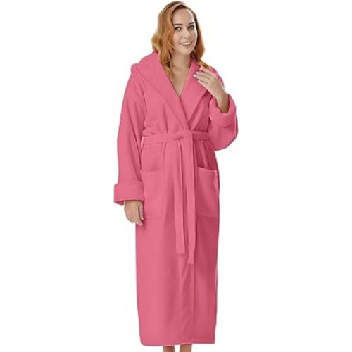KAHAF COLLECTION Cotton Terry Robes for Women and Men, Terry Shawl Collar Bathrobe, ONE SIZE - UNISEX Men & Women Spa Robe