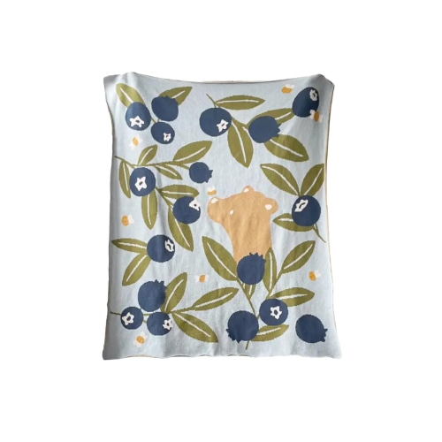 Cotton Blueberry Bear Blanket