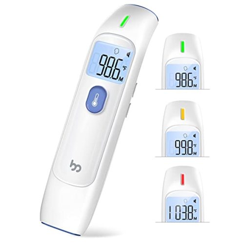 Baby Digital Thermometer, No-Touch Forehead Thermometer for Adults, Kids, Toddlers, Infrared Temporal Thermometer with Silent Mode, FSA HSA Eligible