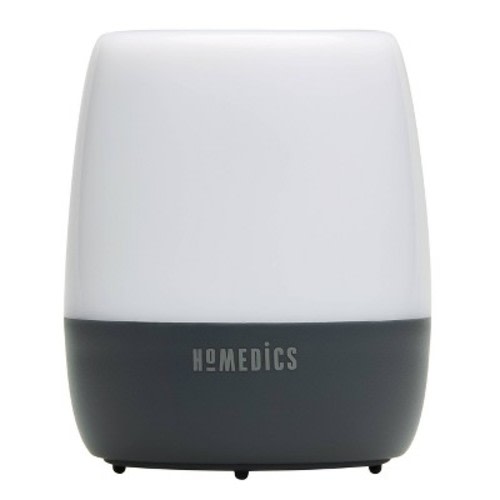 HoMedics Night Light and Portable Sound Machine, Rechargeable SoundSpa with 6 Soothing Sounds: Battery-Powered, Plastic, White Noise, Brook, Thunder