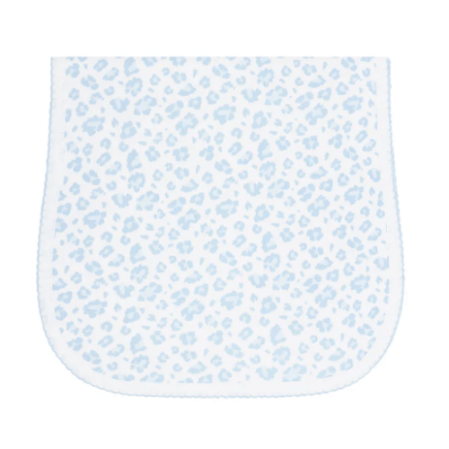 Blue Cheetah Print Burp Cloth