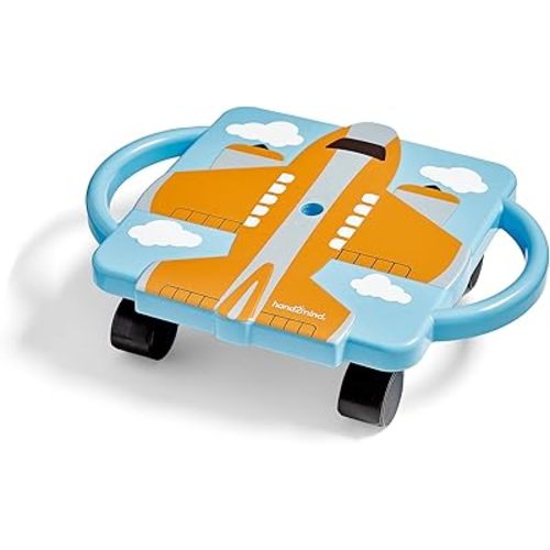 hand2mind Orange Plane Glider Scooter Board, Gross Motor Toys, Ages 5+