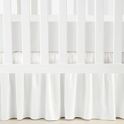 Lush Decor Ruffle Crib Skirt, 16" Drop, White