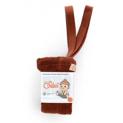 Footless Teddy Warmy tights with braces I Cinnamon – Silly Silas