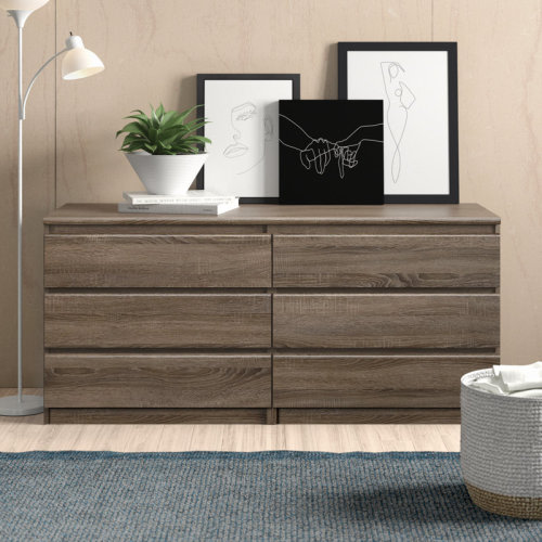 Zipcode Design™ Jada 6 Drawer 60.5" W Double Dresser & Reviews | Wayfair