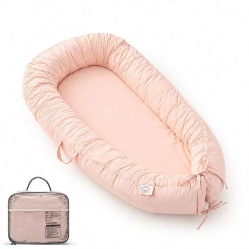 EAQ Baby Lounger, Infant Lounger for Newborn,Portable Baby Nest Cover Breathable & Soft, Newborn Essentials