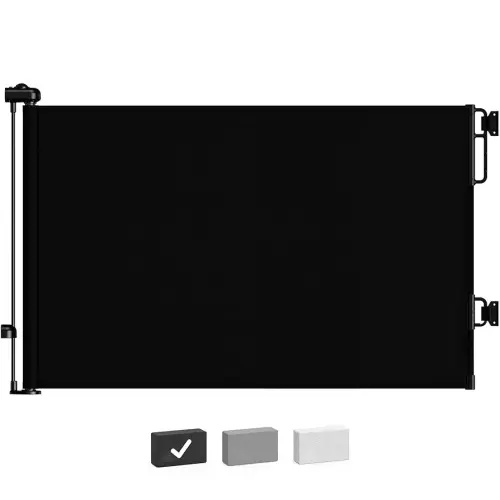 Cumbor Retractable Baby Gates for Stairs, Mom Choice Award Winner-55 Wide Mesh Dog Gate for Doorways, 34" Tall Easy to Use Pet Fence for The House, Toddler Safety Essentials Indoor&Outdoor, Black