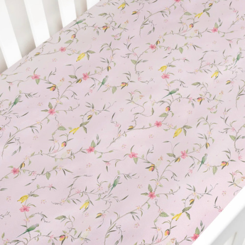 Dreaming of Paradise Crib Sheet - Ivory