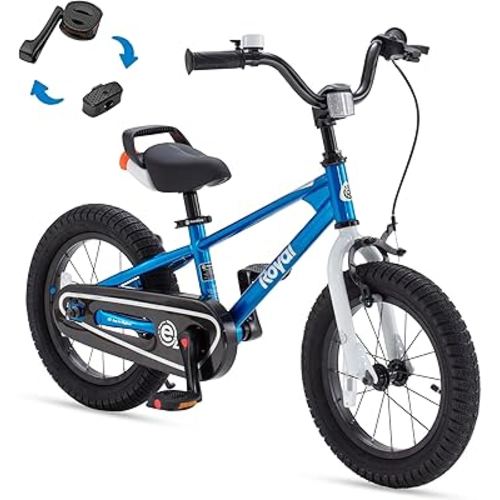RoyalBaby EZ Toddlers Kids Bike, 12 14 16 18 Inch Wheel Balance & Pedal Bicycle for Beginners Boys Girls Ages 3-9 Years, Easy Learn Balancing to Biking