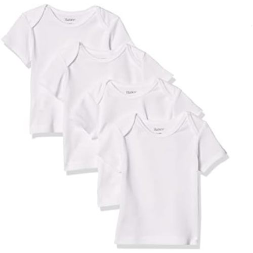 Hanes Baby Short Sleeve Flexy Soft Stretch Expandable Shoulder T-Shirt (4 Pack)