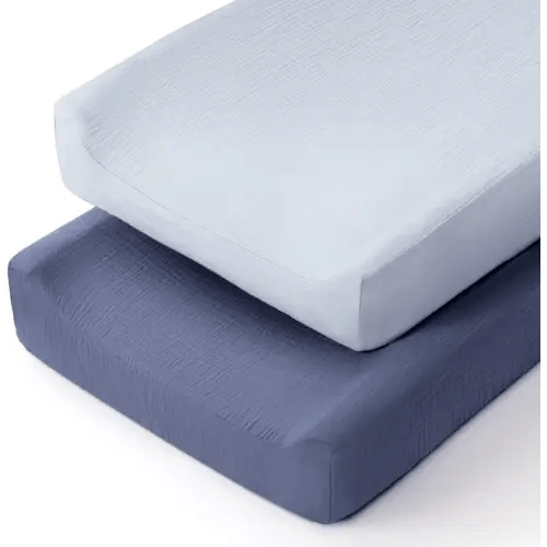 lulumoon Muslin Changing Pad Cover: Baby Diaper Changing Table Pad Cover - Changing Pad Sheets for Girls Boys