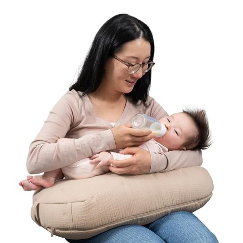 Boppy Nursing Pillow, Cotton Muslin Ergonomic Breastfeeding Support Pillow