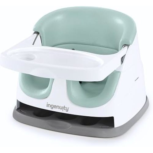 Ingenuity Baby Base 2-in-1 Booster Feeding & Floor Seat, Self-Storing Tray