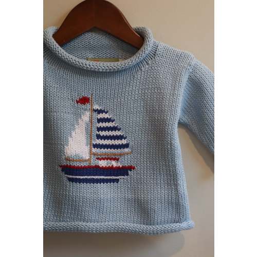 Roll Neck Sailboat Sweater – Caline for Kids