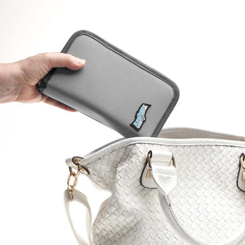 FlexiFreeze Pocketbook Breastmilk Cooler Gray- Chiller, Compact - FlexiFreeze.com