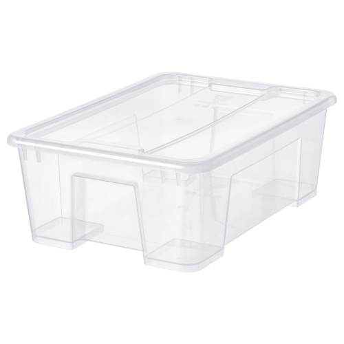 SAMLA Box with lid - clear 15 ¼x11x5 ½ "/3 gallon