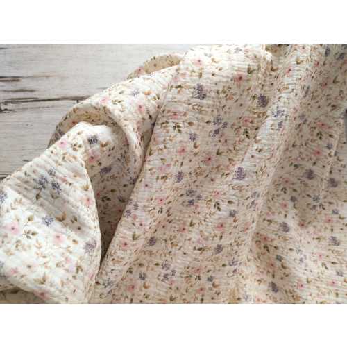 Floral Muslin Swaddle Blanket: Organic Cotton Swaddle / Wild Flowers